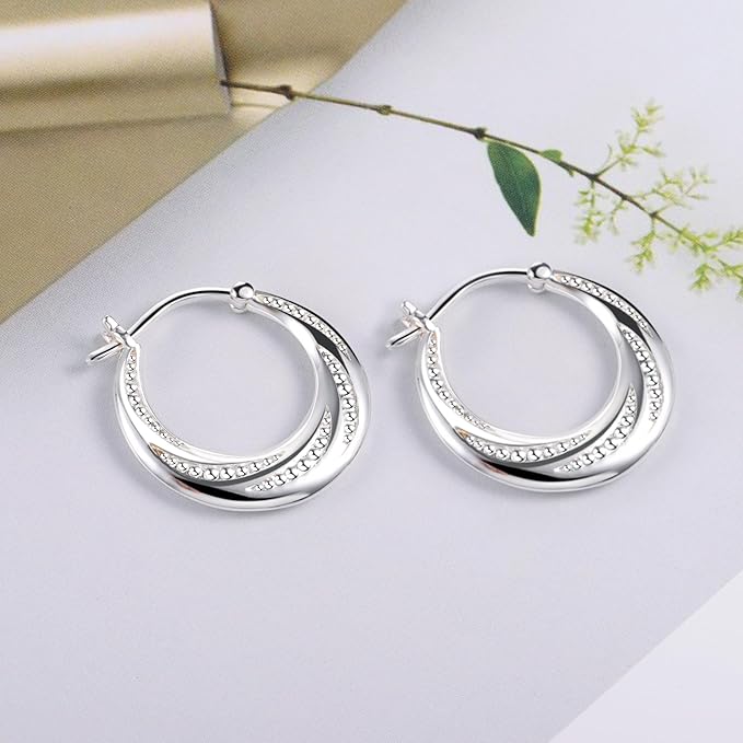 Silver Hoop Earrings